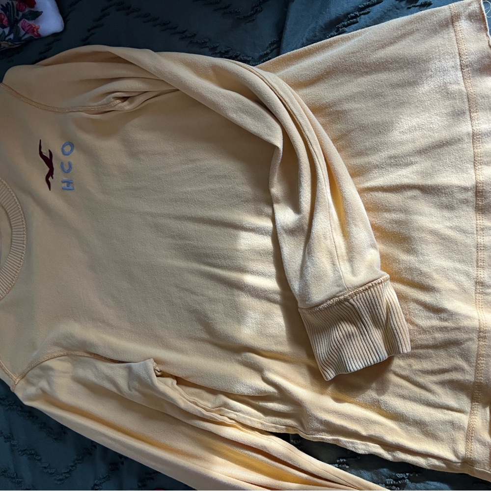 Hollister Yellow Ribbed Long Sleeve
